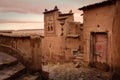 Kasbah Ait Ben Haddou at sunset. Morocco. Royalty Free Stock Photo