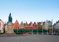 Medieval buildings on the Market Square, Brugge Royalty Free Stock Photo