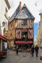 Medieval buildings in the old town. Tours. France Royalty Free Stock Photo