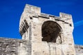 Medieval built Avignon city stone wall