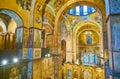 Medieval Byzantine frescoes and mosaics of St Sophia Cathedral, on May 18 in Kyiv, Ukraine