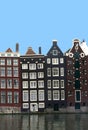 Canal houses (Unesco) in Amsterdam,Netherlands Royalty Free Stock Photo