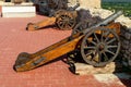 Medieval cannon in Hungary Royalty Free Stock Photo