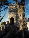 Medieval Castelo dos Mouros aka Castle of the Moors in Sintra, Portugal. Royalty Free Stock Photo