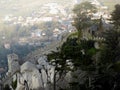 Medieval Castelo dos Mouros aka Castle of the Moors in Sintra, Portugal. Royalty Free Stock Photo