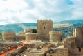 Medieval castle Alcazaba of Almeria Royalty Free Stock Photo