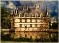 Medieval castle Azay le Rideau, Loire Valley, France. Royalty Free Stock Photo