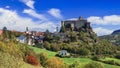 medieval castle Bardi and village in Emilia -Romagna, Italy