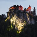 Medieval castle of Bled, Slovenia Royalty Free Stock Photo