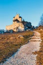 Medieval castle in Bobolice, tourist route Eagle nests Royalty Free Stock Photo