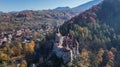 Medieval Bran castle. Brasov Transylvania, Romania Royalty Free Stock Photo