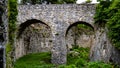 medieval castle bridge arches. Laviano, Italy