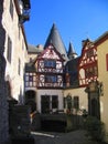 Romantic Inner Courtyard of Buerresheim Castle in Eifel Mountains near Mayen, Rhineland-Palatinate, Germany Royalty Free Stock Photo