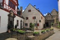 Inner Courtyard of Buerresheim Castle near Mayen in the Eifel Mountains, Rhineland-Palatinate, Germany