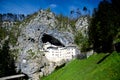 Medieval Castle built in Mountain- Predjama, Slovenia Royalty Free Stock Photo