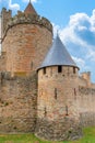 Medieval Castle Carcassonne in the South of France Royalty Free Stock Photo