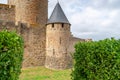 Medieval Castle Carcassonne in the South of France Royalty Free Stock Photo