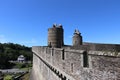 The medieval castle of the city of Fougeres Royalty Free Stock Photo