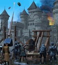 Medieval Castle City Under Siege