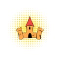 Medieval castle fortress comics icon