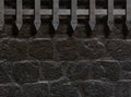 Medieval castle gate or wall background 3d illustration Royalty Free Stock Photo