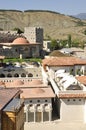 Medieval castle in Georgia. Stone walls, towers. Local precious architecture heritage.