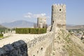 Medieval castle in Georgia. Stone walls, towers. Local precious architecture heritage.