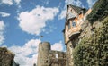 shot of a medieval castle in Germany on a fine sunny day under a blue sky with clouds Royalty Free Stock Photo