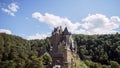 shot of a medieval castle in Germany on a fine sunny day under a blue sky with clouds Royalty Free Stock Photo