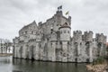 Medieval castle Gravensteen (Castle of the Counts) in Gent, Belgium. Royalty Free Stock Photo