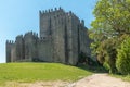 Medieval castle in Guimaraes city, Norte region of Portugal. Royalty Free Stock Photo