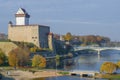 Medieval castle of Hermann. Narva, Estonia Royalty Free Stock Photo