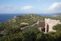 Medieval castle of Kritinia (Kastellos) built by the Knights of St John, Rhodes island, Greece