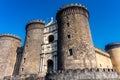 Medieval castle Maschio Angioino in a summer day in Naples