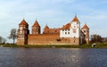 Medieval castle in Mir, Belarus. Royalty Free Stock Photo