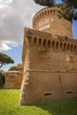 Medieval castle in Ostia Antica in Italy Royalty Free Stock Photo