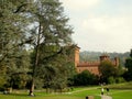 Medieval Castle in Parco del Valentino Turin Royalty Free Stock Photo