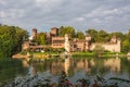 The medieval castle on the Po river, Turin