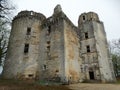Medieval castle in ruins history of france