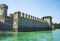 Medieval castle Scaliger in old town Sirmione on lake Lago di Ga Royalty Free Stock Photo