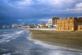 Medieval castle, sea shore and embankment in Larnaca, Cyprus Royalty Free Stock Photo