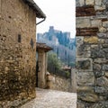 Medieval castle of Soave, Italy. Royalty Free Stock Photo