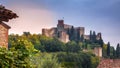 Medieval Castle of Soave in the province of Verona, Italy Royalty Free Stock Photo