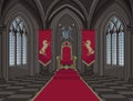 Medieval Castle Throne Room Royalty Free Stock Photo