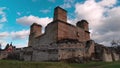 Medieval Castle Timelapse with Moving Clouds Shot in Northern Hungary