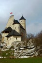 Medieval castle with tower in Bobolice