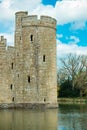 Medieval castle tower with moat Royalty Free Stock Photo