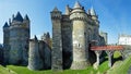 Medieval castle in the town of Vitre. Royalty Free Stock Photo