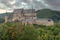 Medieval castle Vianden, build on top of hill in luxembourg Royalty Free Stock Photo