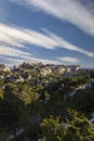 Medieval castle and village, Les Baux-de-Provence, Alpilles mountains, Provence, France Royalty Free Stock Photo